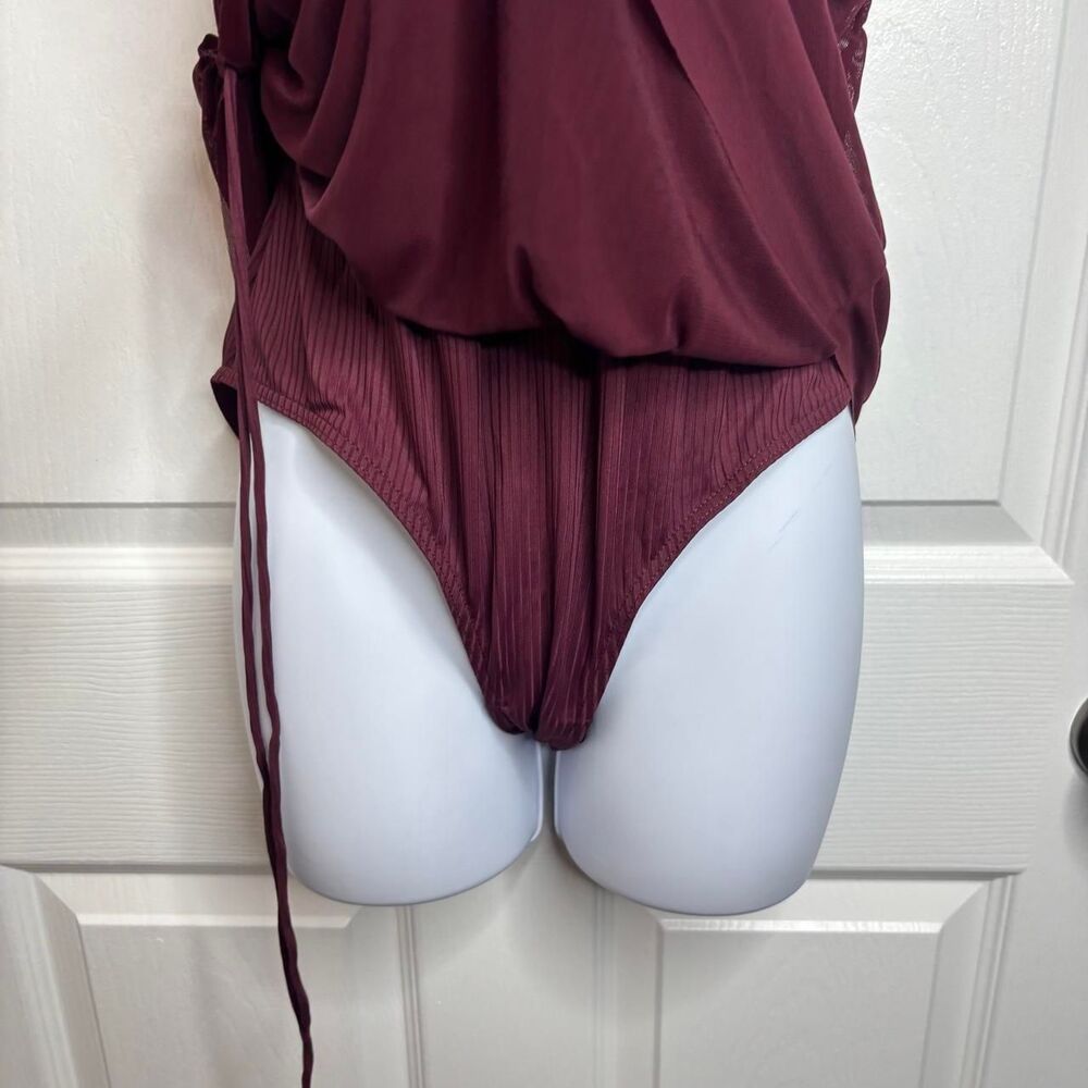 M Charmo Ribbed Wrap Mesh Swim Dress - Picture 7 of 9